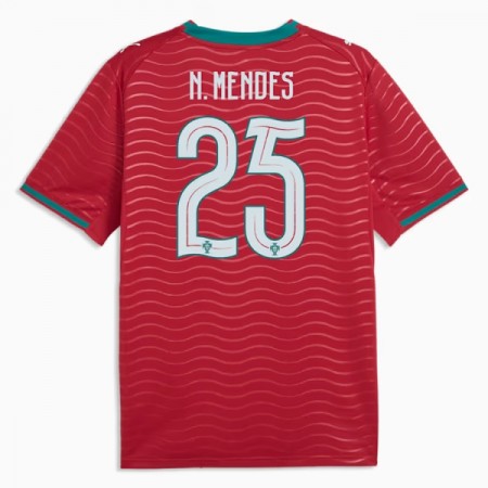 Levné Portugalsko Nuno Mendes 25 Domácí Fotbalové dresy MS 2026 Krátký Rukáv