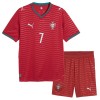Levné Portugalsko Ronaldo 7 Dětské Domácí Fotbalové dresy MS 2026 Krátký Rukáv