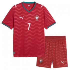 Levné Portugalsko Ronaldo 7 Dětské Domácí Fotbalové dresy MS 2026 Krátký Rukáv