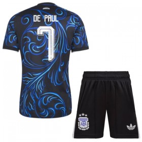 Levné Argentina De Paul 7 Dětské Venkovní Fotbalové dresy MS 2026 Krátký Rukáv
