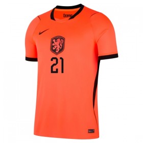 Levné Nizozemsko F. De Jong 21 Dětské Domácí Fotbalové dresy MS 2026 Krátký Rukáv
