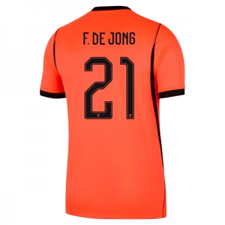 Levné Nizozemsko F. De Jong 21 Domácí Fotbalové dresy MS 2026 Krátký Rukáv