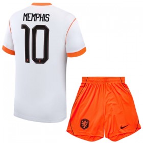Levné Nizozemsko Memphis 10 Dětské Venkovní Fotbalové dresy MS 2026 Krátký Rukáv