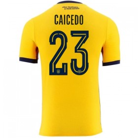 Levné Ekvádor Caicedo 23 Domácí Fotbalové dresy MS 2026 Krátký Rukáv