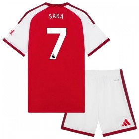 Levné Arsenal Saka 7 Dětské Domácí Fotbalové dresy 2026-27 Krátký Rukáv