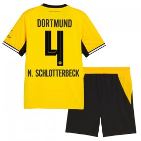 Levné Borussia Dortmund N. Schlotterbeck 4 Dětské Domácí Fotbalové dresy 2026-27 Krátký Rukáv