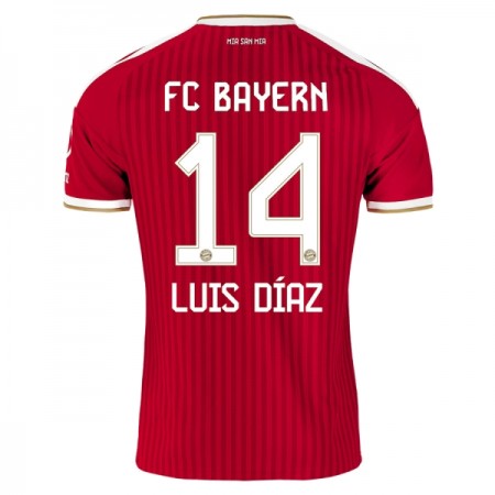 Levné FC Bayern Mnichov Luis Diaz 14 Domácí Fotbalové dresy 2026-27 Krátký Rukáv