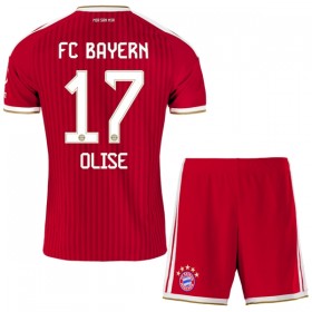 Levné FC Bayern Mnichov Olise 17 Dětské Domácí Fotbalové dresy 2026-27 Krátký Rukáv