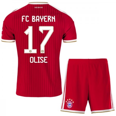 Levné FC Bayern Mnichov Olise 17 Dětské Domácí Fotbalové dresy 2026-27 Krátký Rukáv