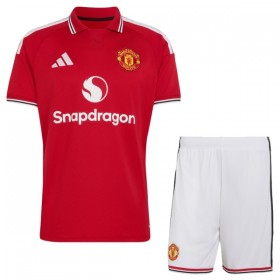 Levné Manchester United Dětské Domácí Fotbalové dresy 2026-27 Krátký Rukáv