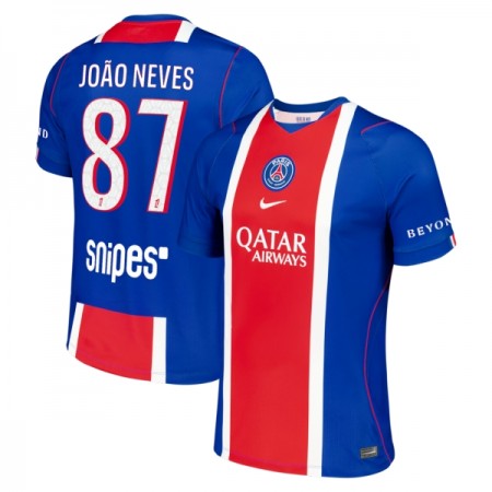 Levné Paris Saint-Germain Joao Neves 87 Domácí Fotbalové dresy 2026-27 Krátký Rukáv