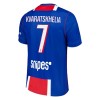 Levné Paris Saint-Germain Kvaratskhelia 7 Domácí Fotbalové dresy 2026-27 Krátký Rukáv
