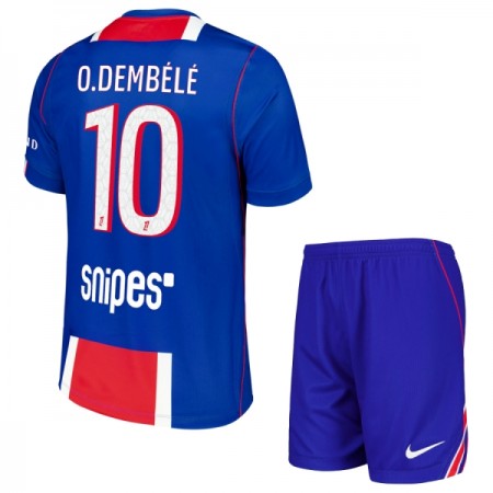 Levné Paris Saint-Germain O. Dembele 10 Dětské Domácí Fotbalové dresy 2026-27 Krátký Rukáv