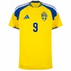 Levné Švédsko Isak 9 Domácí Fotbalové dresy MS 2026 Krátký Rukáv