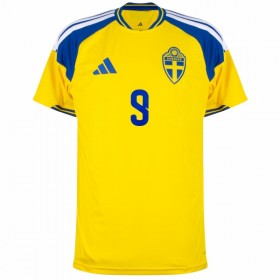 Levné Švédsko Isak 9 Domácí Fotbalové dresy MS 2026 Krátký Rukáv