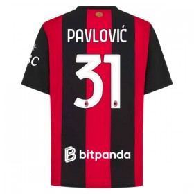 Levné AC Milán Pavlovic 31 Domácí Fotbalové dresy 2026-27 Krátký Rukáv