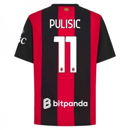 Levné AC Milán Pulisic 11 Domácí Fotbalové dresy 2026-27 Krátký Rukáv