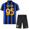 Levné Inter Milán Bastoni 95 Dětské Domácí Fotbalové dresy 2026-27 Krátký Rukáv
