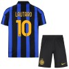 Levné Inter Milán Lautaro 10 Dětské Domácí Fotbalové dresy 2026-27 Krátký Rukáv