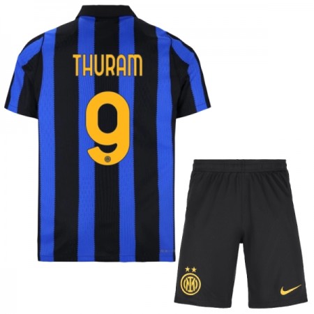 Levné Inter Milán Thuram 9 Dětské Domácí Fotbalové dresy 2026-27 Krátký Rukáv