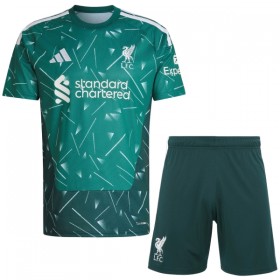 Levné Liverpool Brankářské Dětské Domácí Fotbalové dresy Zelená 2026-27 Krátký Rukáv