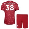 Levné Liverpool Gravenberch 38 Dětské Domácí Fotbalové dresy 2026-27 Krátký Rukáv