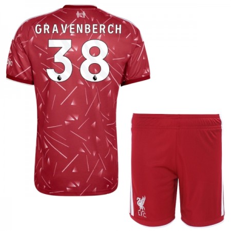 Levné Liverpool Gravenberch 38 Dětské Domácí Fotbalové dresy 2026-27 Krátký Rukáv