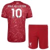 Levné Liverpool Mac Allister 10 Dětské Domácí Fotbalové dresy 2026-27 Krátký Rukáv