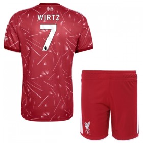 Levné Liverpool Wirtz 7 Dětské Domácí Fotbalové dresy 2026-27 Krátký Rukáv