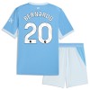 Levné Manchester City Bernardo 20 Dětské Domácí Fotbalové dresy 2026-27 Krátký Rukáv