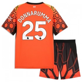 Levné Manchester City Donnarumma 25 Brankářské Dětské Alternativní Fotbalové dresy Oranžový 2026-27 Krátký Rukáv