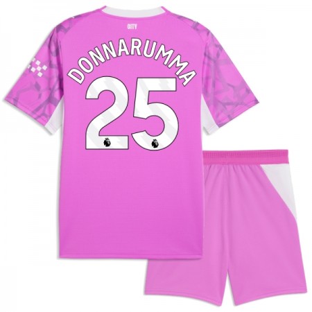 Levné Manchester City Donnarumma 25 Brankářské Dětské Venkovní Fotbalové dresy Růžová 2026-27 Krátký Rukáv