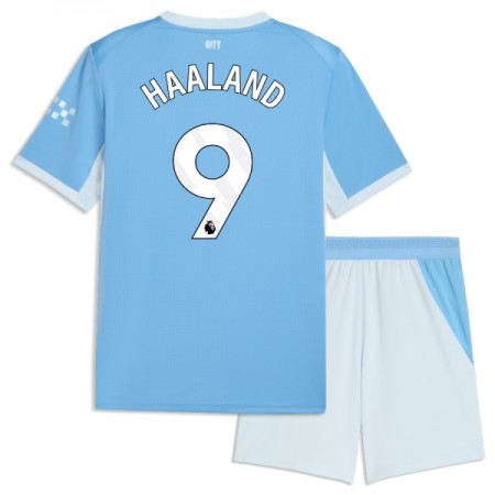 Levné Manchester City Haaland 9 Dětské Domácí Fotbalové dresy 2026-27 Krátký Rukáv