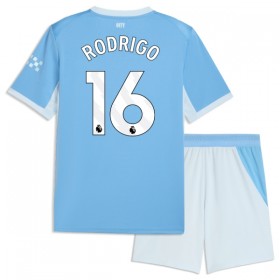 Levné Manchester City Rodrigo 16 Dětské Domácí Fotbalové dresy 2026-27 Krátký Rukáv