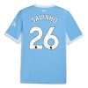 Levné Manchester City Savinho 26 Domácí Fotbalové dresy 2026-27 Krátký Rukáv
