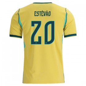 Levné Brazílie Estevao 20 Domácí Fotbalové dresy MS 2026 Krátký Rukáv