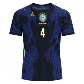 Levné Brazílie Marquinhos 4 Venkovní Fotbalové dresy MS 2026 Krátký Rukáv