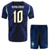 Levné Brazílie Ronaldinho 10 Dětské Venkovní Fotbalové dresy MS 2026 Krátký Rukáv