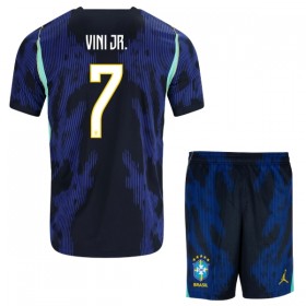 Levné Brazílie Vini JR. 7 Dětské Venkovní Fotbalové dresy MS 2026 Krátký Rukáv