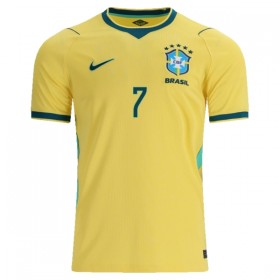 Levné Brazílie Vini JR. 7 Domácí Fotbalové dresy MS 2026 Krátký Rukáv