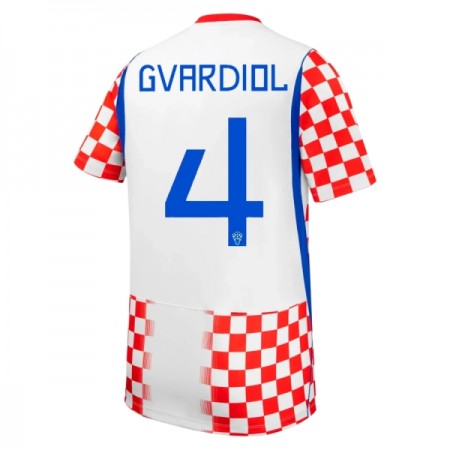 Levné Chorvatsko Gvardiol 4 Domácí Fotbalové dresy MS 2026 Krátký Rukáv