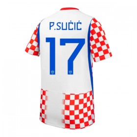Levné Chorvatsko P. Sucic 17 Domácí Fotbalové dresy MS 2026 Krátký Rukáv