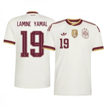 Levné Španělsko 2 Stars Lamine Yamal 19 Venkovní Fotbalové dresy MS 2026 Krátký Rukáv
