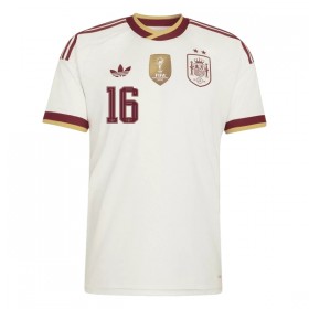 Levné Španělsko 2 Stars Rodrigo 16 Venkovní Fotbalové dresy MS 2026 Krátký Rukáv