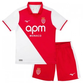 Levné AS Monaco Dětské Domácí Fotbalové dresy 2026-27 Krátký Rukáv