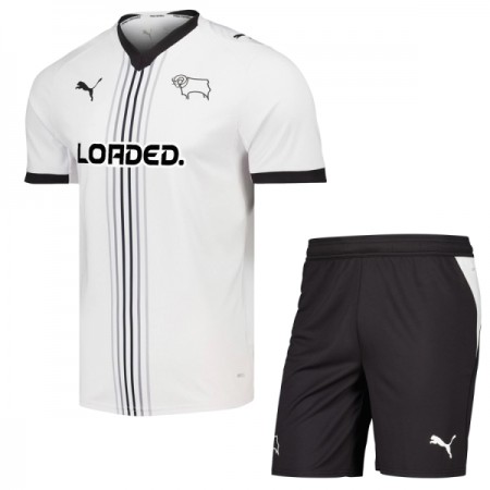 Levné Derby County Dětské Domácí Fotbalové dresy 2026-27 Krátký Rukáv