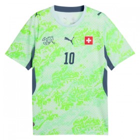 Levné Švýcarsko Granit Xhaka 10 Venkovní Fotbalové dresy MS 2026 Krátký Rukáv