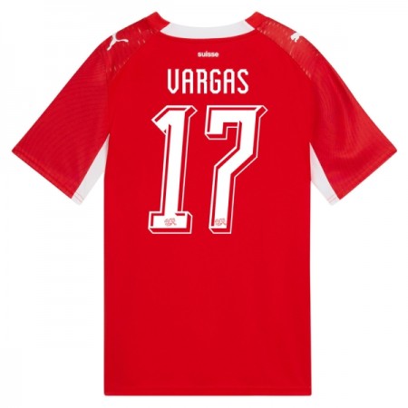 Levné Švýcarsko Vargas 17 Domácí Fotbalové dresy MS 2026 Krátký Rukáv Levné Švýcarsko Vargas 17 Domácí Fotbalové dresy MS 2026 Krátký Rukáv