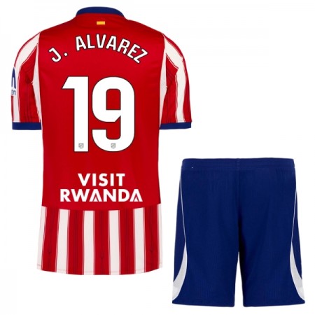 Levné Atlético Madrid J. Alvarez 19 Dětské Domácí Fotbalové dresy 2026-27 Krátký Rukáv