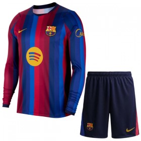 Levné FC Barcelona Dětské Domácí Fotbalové dresy 2026-27 Dlouhý Rukáv